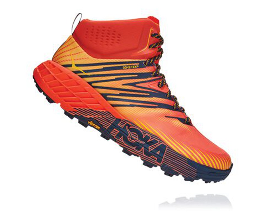 Hoka One One Speedgoat Mid Gore-Tex 2 Trailskor Herr - Röda - LYTNU-6230